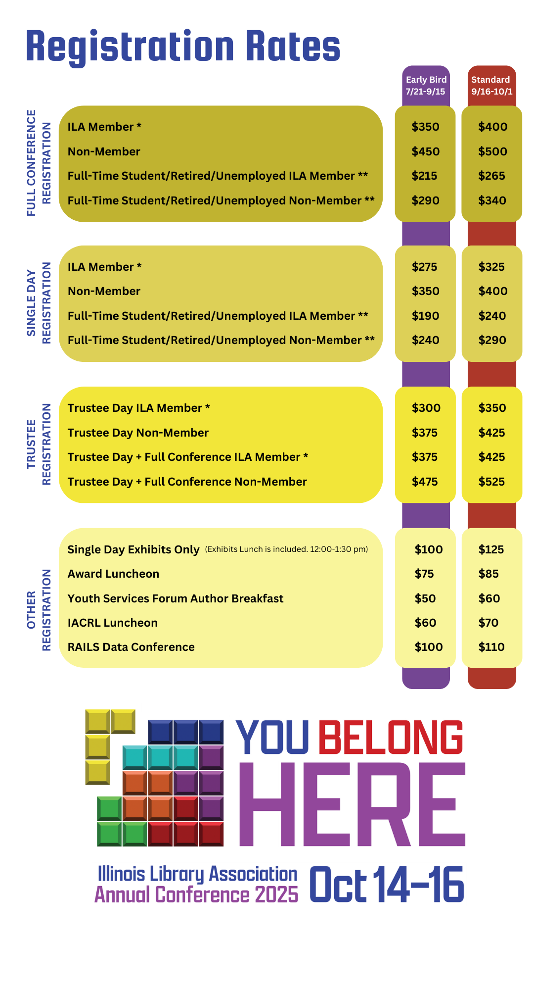 ILA Annual Conference Registration Rates 2025